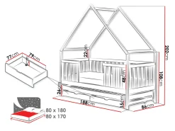 Seng Vista 115 (Hvid)