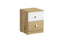 Sengebord Almira 108 (Artisan eg + Hvid)