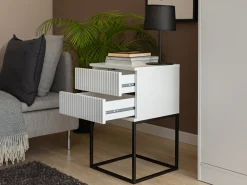 Sengebord Bristol 195 (Hvid)