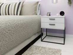 Sengebord Bristol 194 (Hvid)