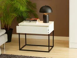 Sengebord Bristol 190 (Hvid)