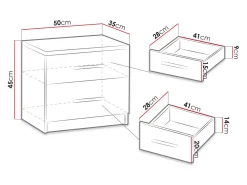 Sengebord Catromi 103 (Hvid)