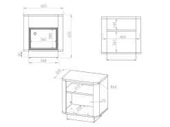 Sengebord Cavrome 107