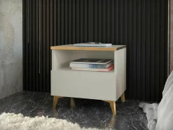 Sengebord Comfivo Arbutus (Beige + Blankt beige)