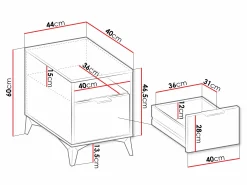 Sengebord Comfivo Citrus