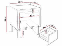 Sengebord Comfivo Delruva (Hvid)