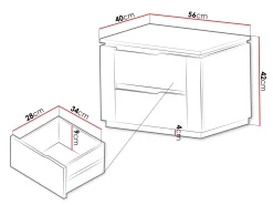 Sengebord Comfivo Ovitas