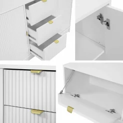 Sengebord Comfivo Papilio (Hvid)