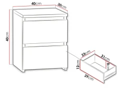 Sengebord Comfivo Structor I (Sonoma eg)