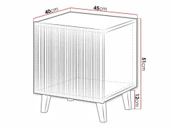 Sengebord Dicto (Sort + Gylden) (2stk.)