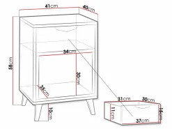 Sengebord Domvera 110
