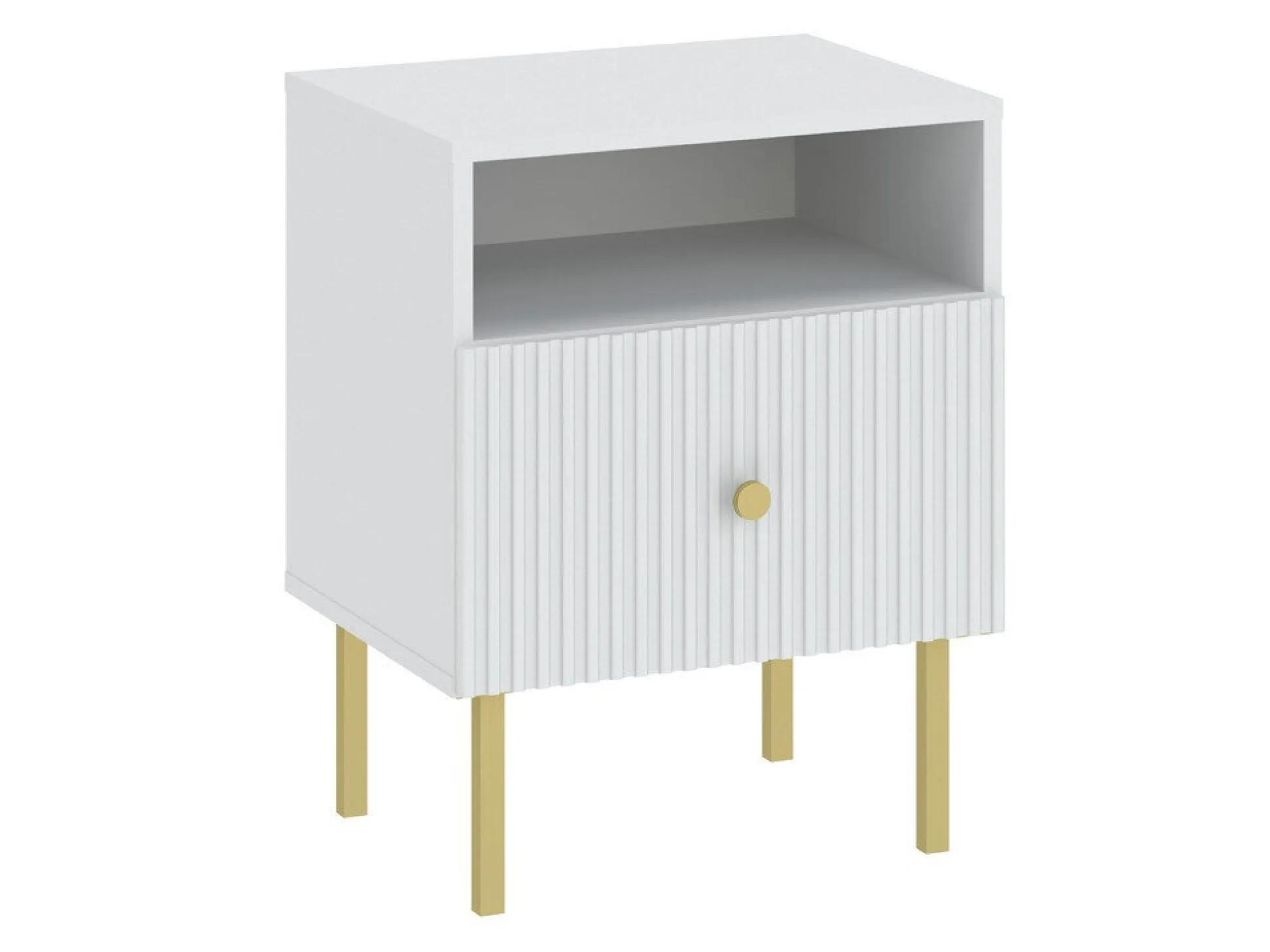 Sengebord Etliva 106 (Hvid + Gylden)