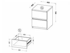 Sengebord Evaropha 109 (Wotan eg + Hvid)
