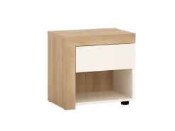 Sengebord Feldeli 113 (Riviera egetræ + Glansfuld hvid)