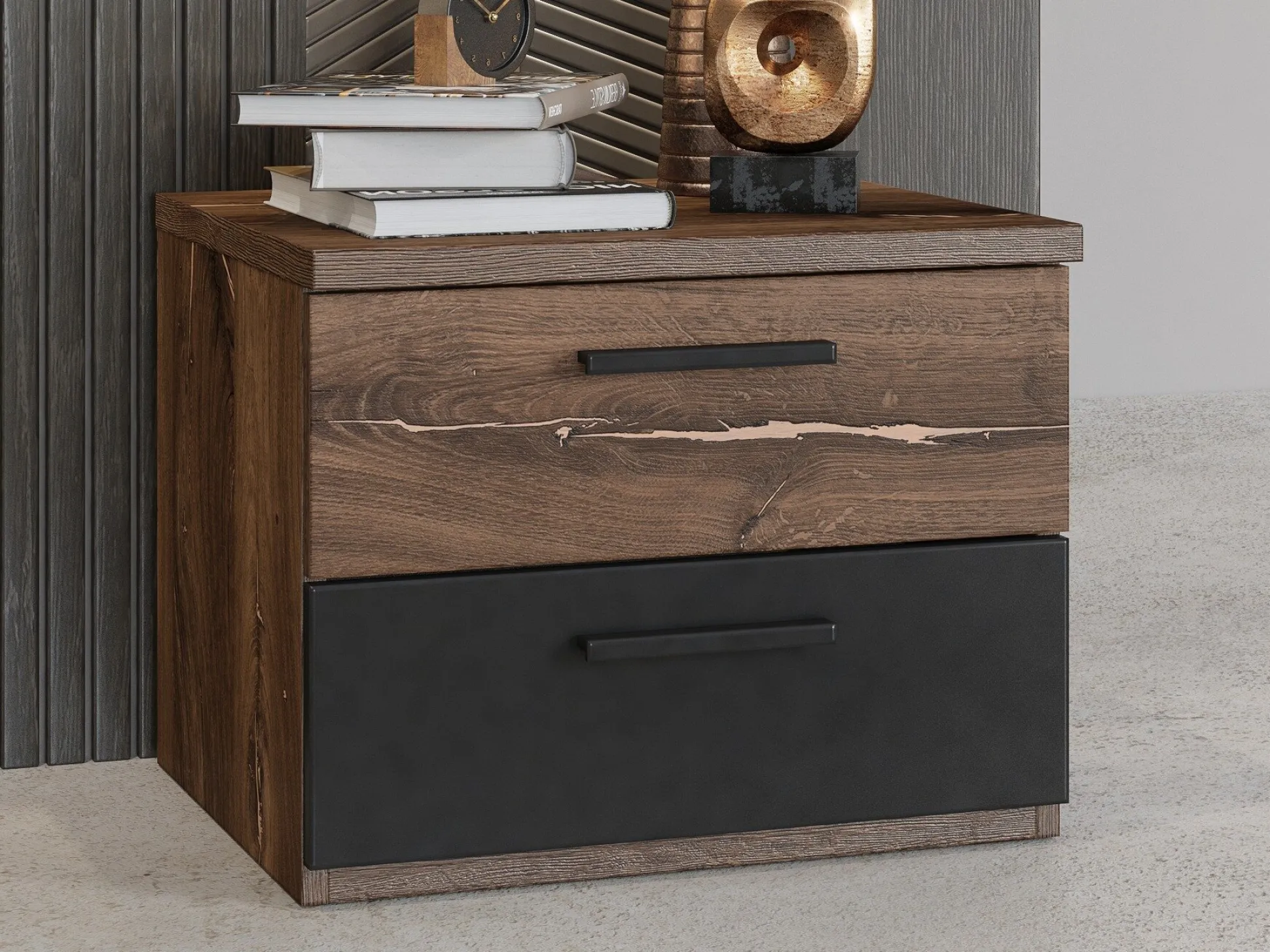 Sengebord Felelie 101 (Tamus Flagstaf egetræ + Kobber)