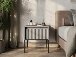 Sengebord Fernolu 111 (Grå + Sort)