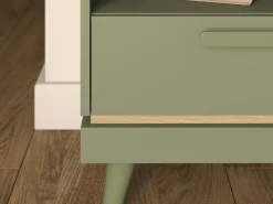 Sengebord Fertalu 102 (Grøn + Egetræ)