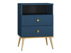 Sengebord Flonovu 111 (Mørkeblå + Gylden)