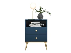Sengebord Flonovu 111 (Mørkeblå + Gylden)