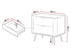 Sengebord Lectum (Beige)