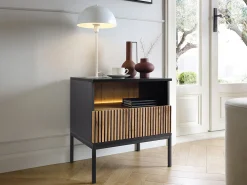 Sengebord Manal (Sort + Wotan eg)