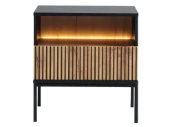 Sengebord Manal (Sort + Wotan eg)