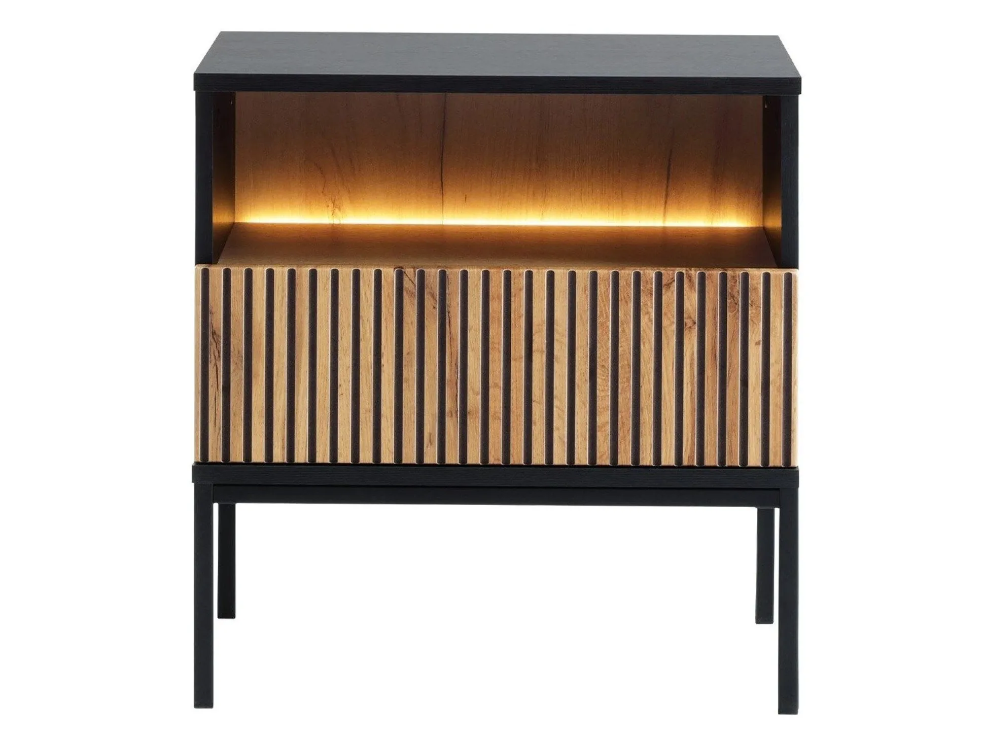 Sengebord Manal (Sort + Wotan eg)