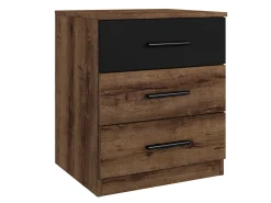 Sengebord Melvele 100 (Kloster eg + Sort)