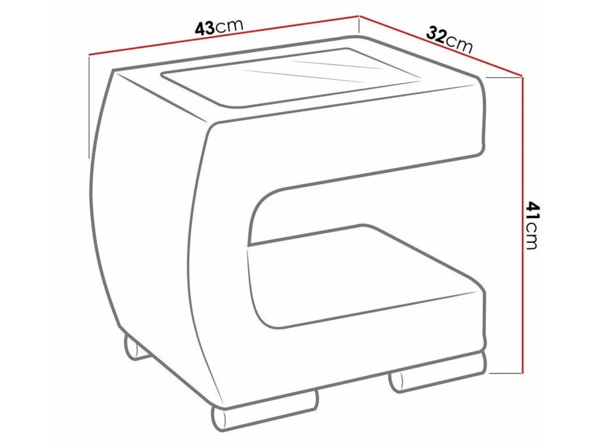 Sengebord Mensa (Soft 029)