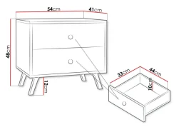 Sengebord Monfera 101 (Hvid)