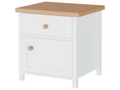 Sengebord Romelbo 138 (Hvid + Egetræ)