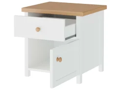 Sengebord Romelbo 138 (Hvid + Egetræ)