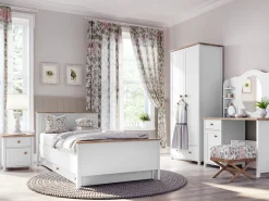 Sengebord Romelbo 138 (Hvid + Egetræ)