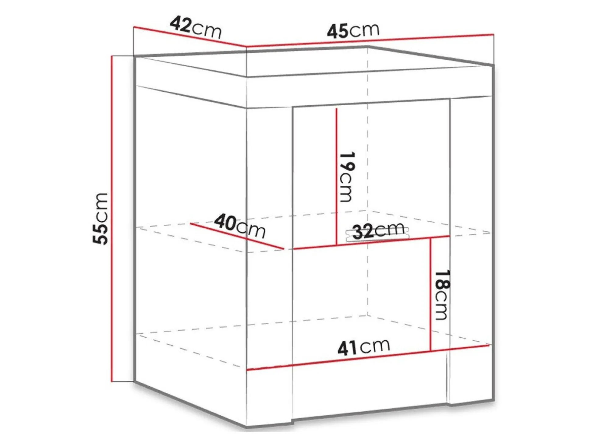 Sengebord Serfeno 118 (Mørk aske)