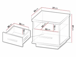 Sengebord Tenodeu 122