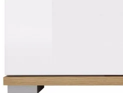 Sengebord Tivetra 114 (Wotan eg + Glansfuld hvid)