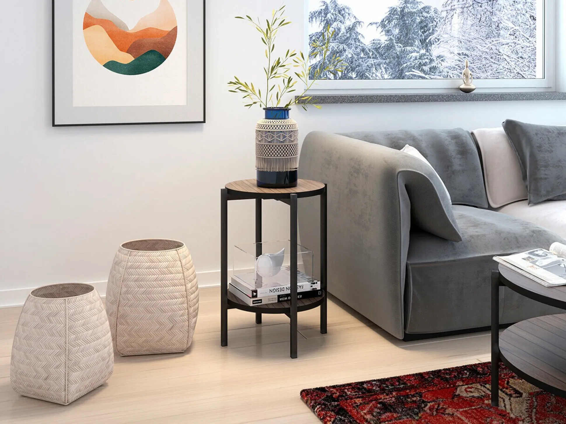 Sidebord Comfivo Cygnus (Brun + Sort)