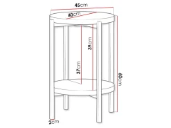 Sidebord Comfivo Cygnus (Brun + Sort)