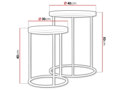 Sidebordesæt Iter (Lyst træ)
