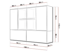 Skabssæt Corbele 124 (Hvid)