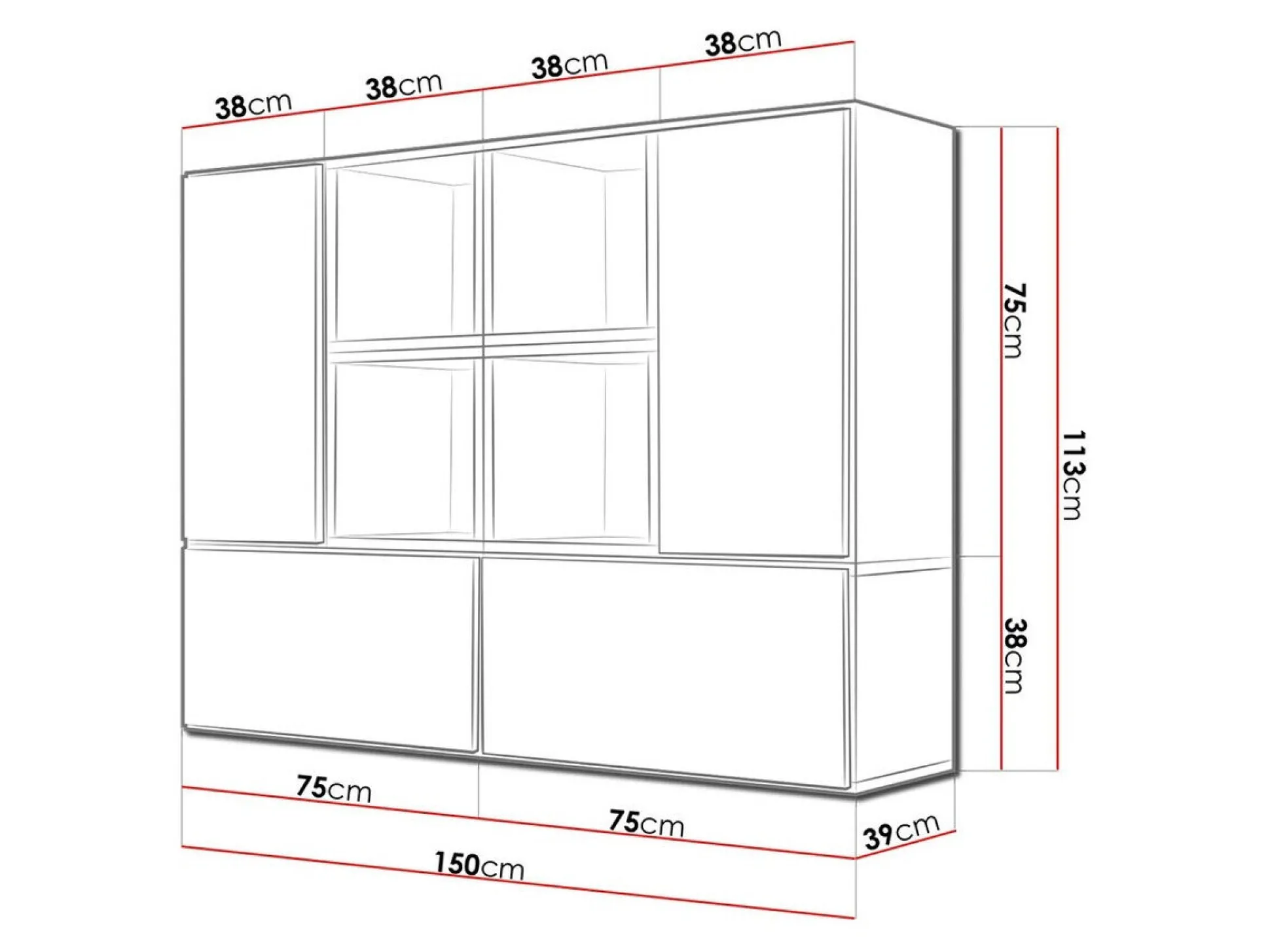 Skabssæt Corbele 124 (Hvid)