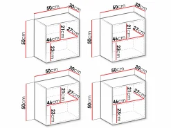 Skabssæt Vilrin (Hvid + Glansfuld hvid)