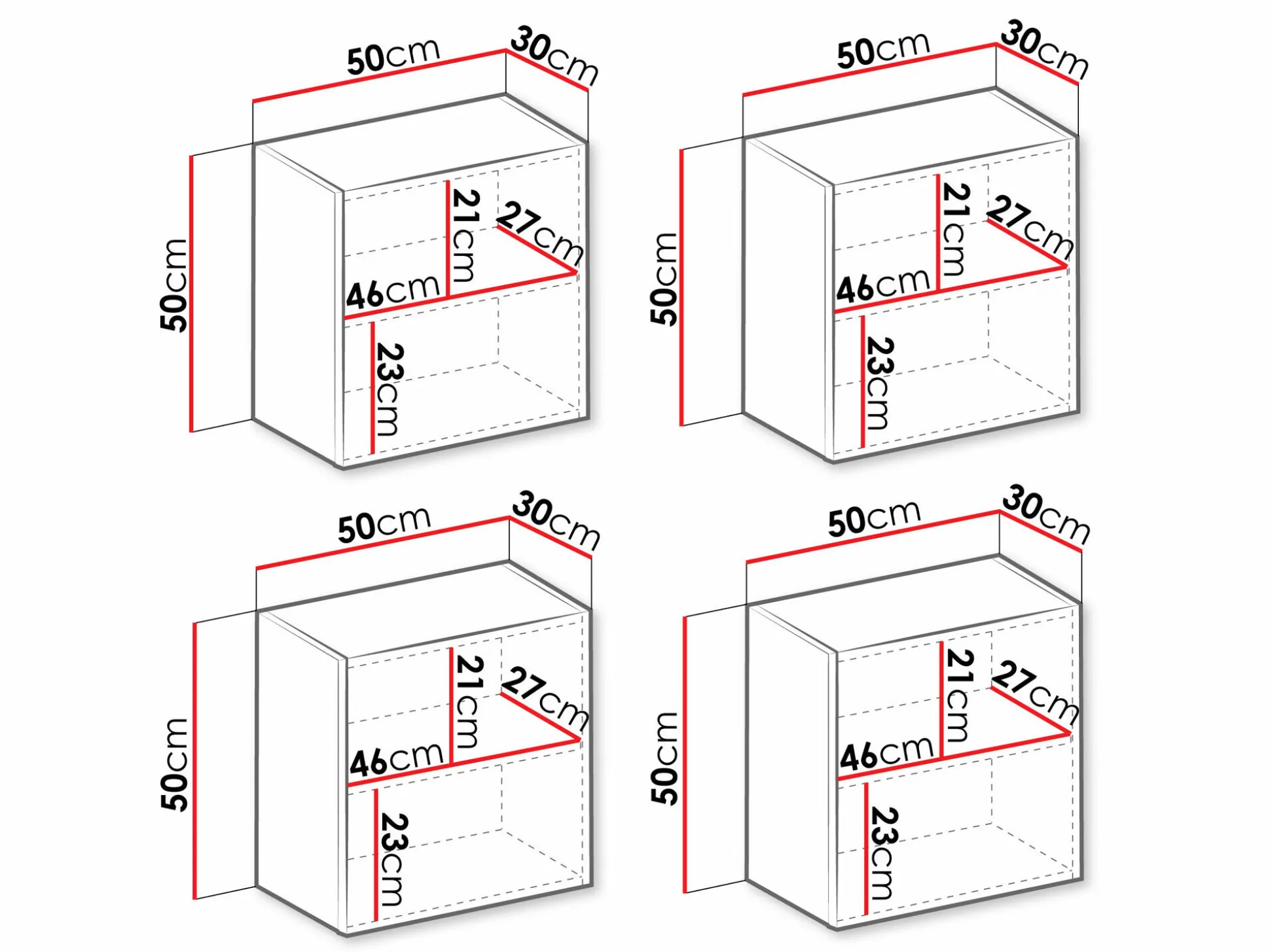 Skabssæt Vilrin (Hvid + Glansfuld hvid)