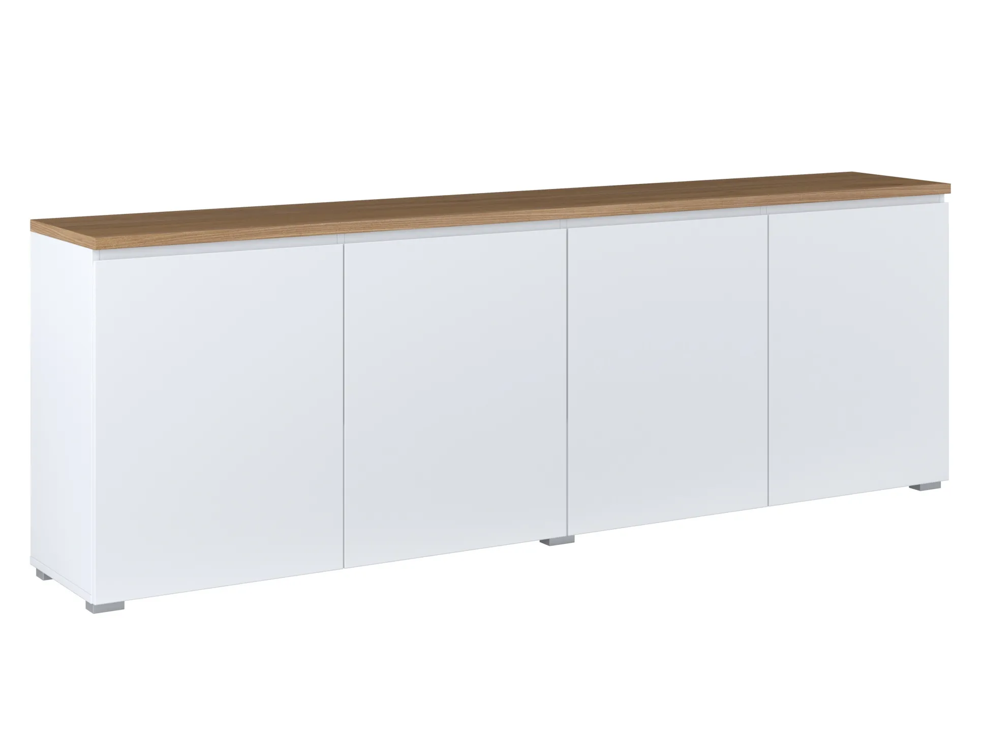 Skænk Baletu 105 (Hvid + Egetræ)