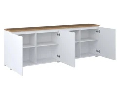 Skænk Baletu 105 (Hvid + Egetræ)