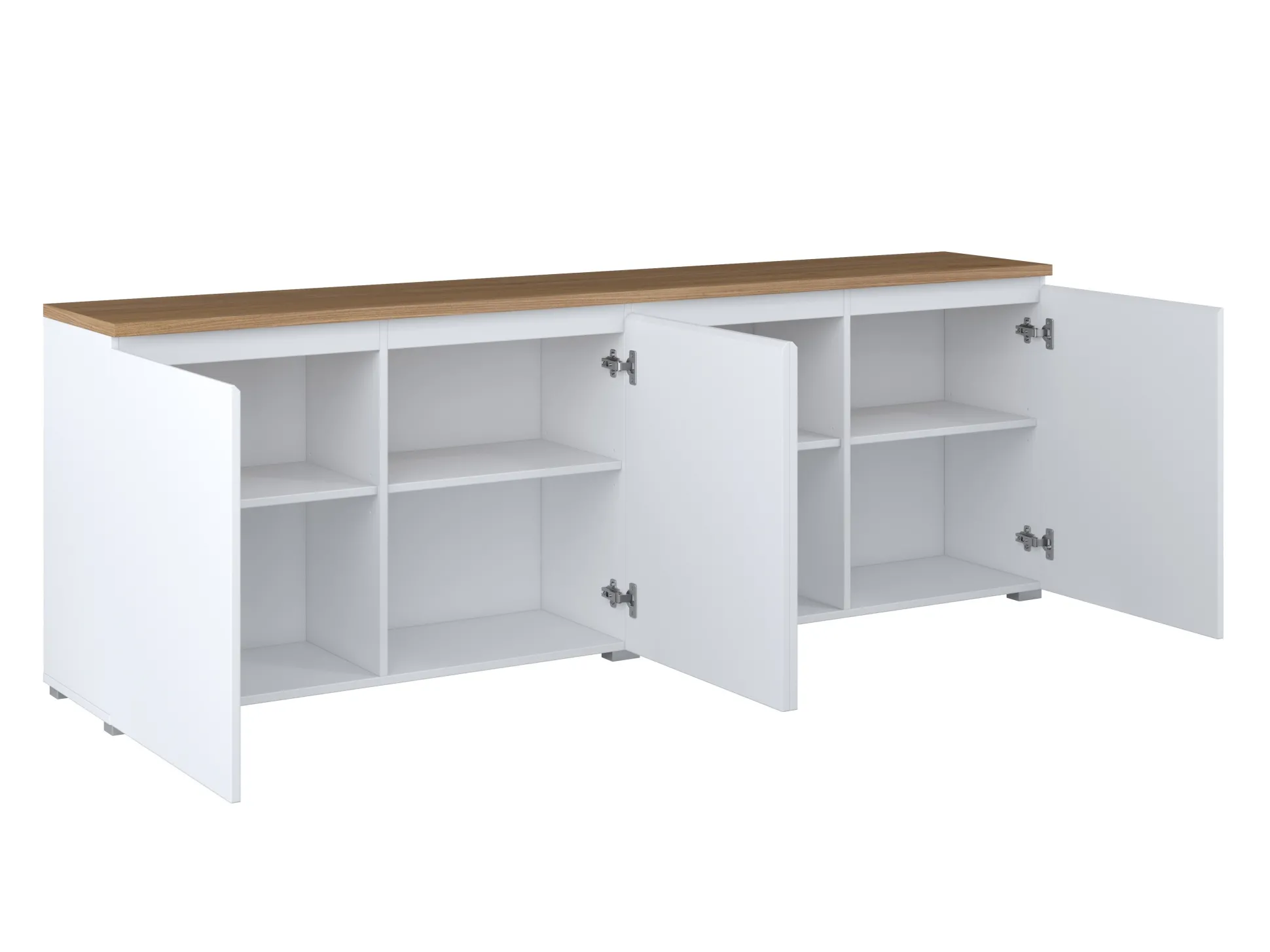 Skænk Baletu 105 (Hvid + Egetræ)