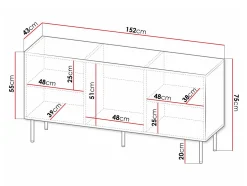 Skænk Charlotte 169 (Hvid + Sort)
