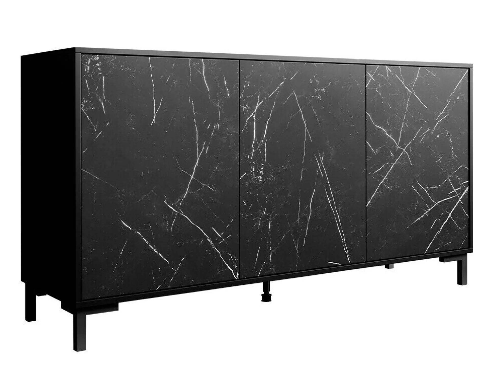 Skænk Charlotte 159 (Sort + Sort marmor)