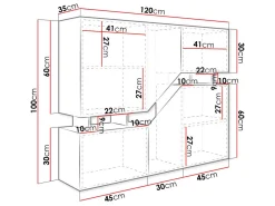 Skænk Comfivo Daldune (Wotan eg + Antracit)