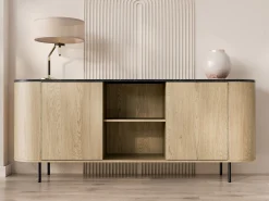 Skænk Comfivo Livtena I (Sort marmor + Sort)